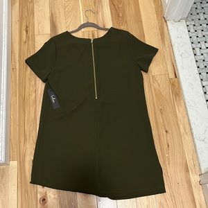 Army green mini dress